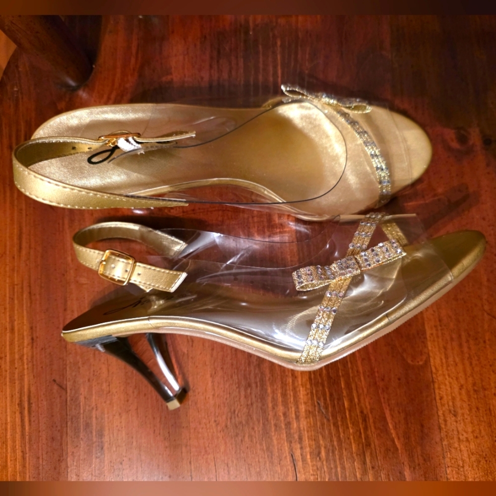 Annie Gold Strappy Heels